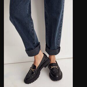 The Bradley Hardware Lugsole Loafer in Croc Embossed Leather